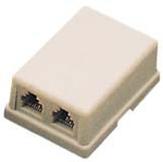 Розетка настенная телефонная RJ-12 (6P4C) 2 порта